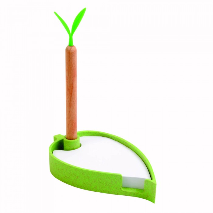 Set con penna , porta foglietti  e blocchetto per appunti
